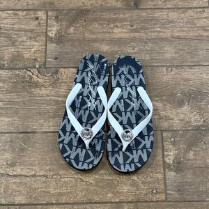Michael Kors Monogram Black and White Sandals